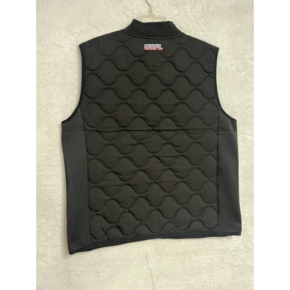 USFL Birmingham Stallions MSX Quilted Full Zip Vest‎ Men's XL NWT